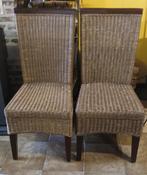 2 eetkamer riet stoelen, Huis en Inrichting, Stoelen, Ophalen, Riet of Rotan, Gebruikt, Twee
