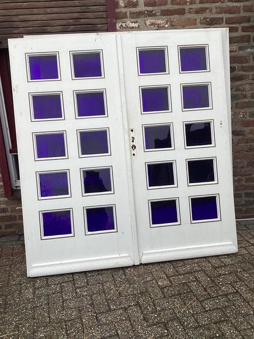 Zeer nette. Hardhouten dubbele deuren, Doe-het-zelf en Bouw, Raamkozijnen en Schuifdeuren, Zo goed als nieuw, Ophalen