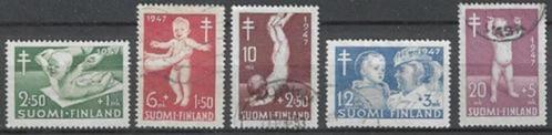 Finland 1947 - Yvert 326-330 - Tegen de Tuberculose (ST), Timbres & Monnaies, Timbres | Europe | Scandinavie, Affranchi, Finlande