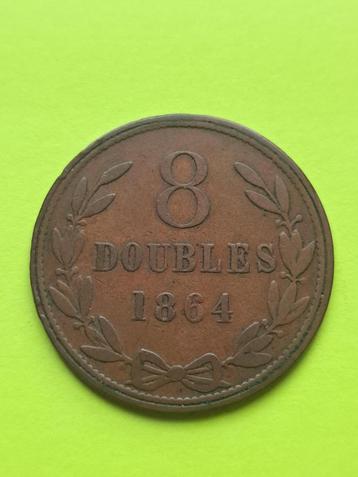 1864 Guernsey 8 doubles beschikbaar voor biedingen