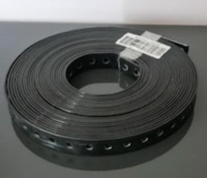 Geperforeerde montageband, 19 x 10 mm, zwart geplastificeerd, Doe-het-zelf en Bouw, IJzerwaren en Bevestigingsmiddelen, Nieuw