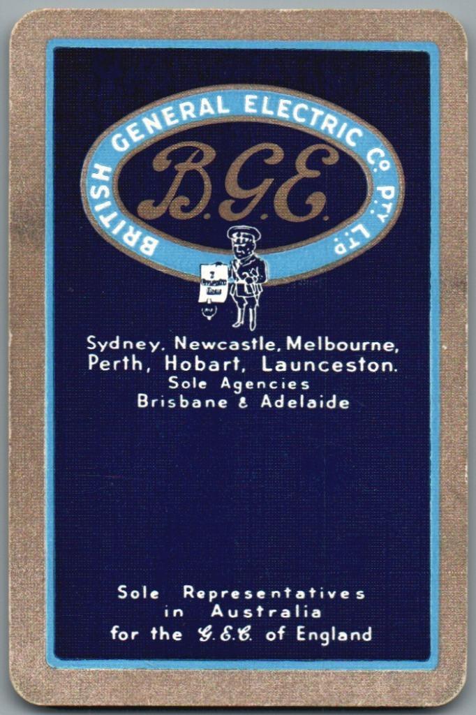 speelkaart - LK13309 - General Electric, Verzamelen, Speelkaarten, Jokers en Kwartetten, Zo goed als nieuw, Speelkaart(en), Verzenden