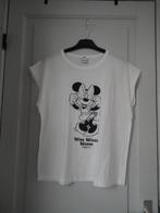T-shirt blanc pour femme.  XL (Mango) Miss Minnie Mousse, Comme neuf, Manches courtes, Taille 46/48 (XL) ou plus grande, Mango