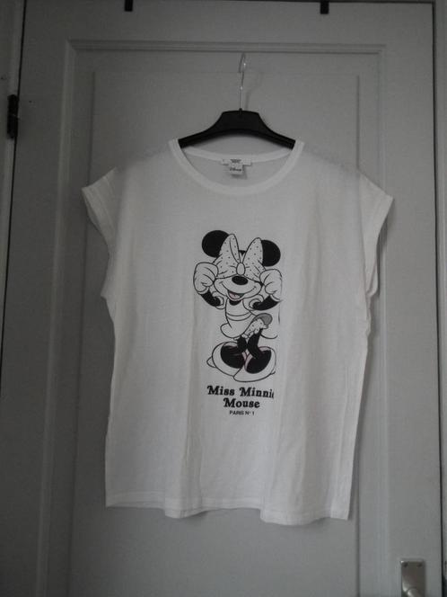 Wit T-shirt voor dames. XL (Mango) Miss Minnie Mousse, Kleding | Dames, T-shirts, Zo goed als nieuw, Maat 46/48 (XL) of groter