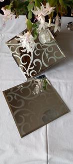 Carrés miroirs déco., Ophalen of Verzenden, Zo goed als nieuw