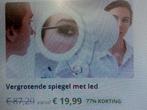 Vergrotende spiegel, Handtassen en Accessoires, Uiterlijk | Cosmetica en Make-up, Gehele gezicht, Make-up, Wit, Zo goed als nieuw