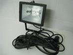 Halogeenspot zwart, montage met beugel, 500W, Massive, Huis en Inrichting, Lampen | Spots, Ophalen