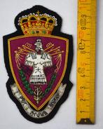 Kenteken, Kon Hoger Instituut vr Defensie, in Bouillondraad, Verzamelen, Militaria | Algemeen, Ophalen of Verzenden, Landmacht