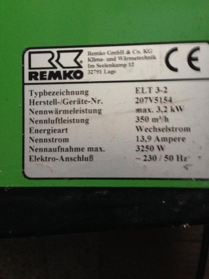 Canon à chaleur Remko 350 M³ /H, Divers, Divers Autre, Utilisé, Enlèvement