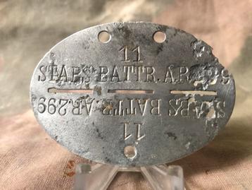 Erkennungsmarke Artillerie Batterie 299 beschikbaar voor biedingen