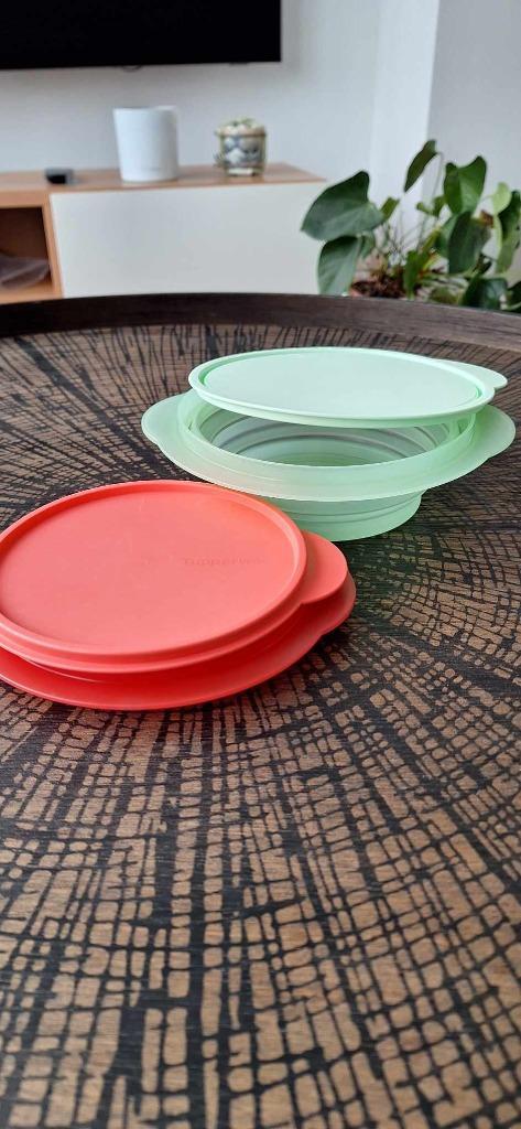 Tupperware krimpcontainerset met deksels —, Huis en Inrichting, Keuken | Tupperware, Nieuw, Bak of Kom, Groen, Rood, Ophalen of Verzenden