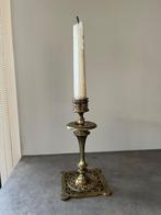 Koperen kandelaar met stempel, Antiek en Kunst, Ophalen