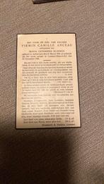 Anceau x Bloemen 1908 Antwerpen 1940 Lommel Blauwe Kei, Verzamelen, Bidprentjes en Rouwkaarten, Verzenden, Bidprentje