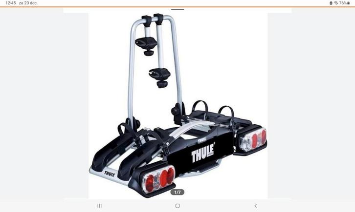 Thule Euroclick G2 kantelbare fietsendrager voor 2 fietsen., Autos : Divers, Porte-vélos, Comme neuf, 2 vélos, Enlèvement