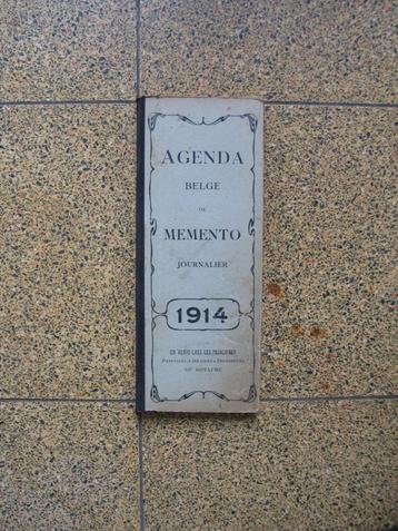 Agenda 1914 Eerste Wereldoorlog Guerre Leger Armée Schrift beschikbaar voor biedingen