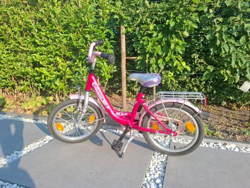 Mooie meisjesfiets 16" Glamour Girl, Fietsen en Brommers, Fietsen | Meisjes, Gebruikt, 16 inch, Handrem, Ophalen