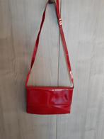 Vintage rode handtas in lakleder- Maison de Bonneterie Amste, Handtas, Ophalen of Verzenden, Zo goed als nieuw, Rood