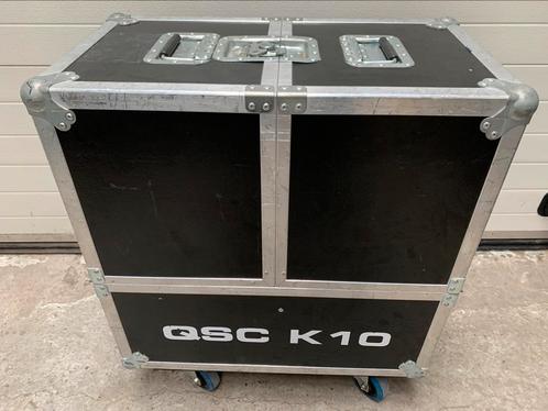 Qsc 1x K10 met dubbele flightcase, TV, Hi-fi & Vidéo, Enceintes, Enlèvement ou Envoi