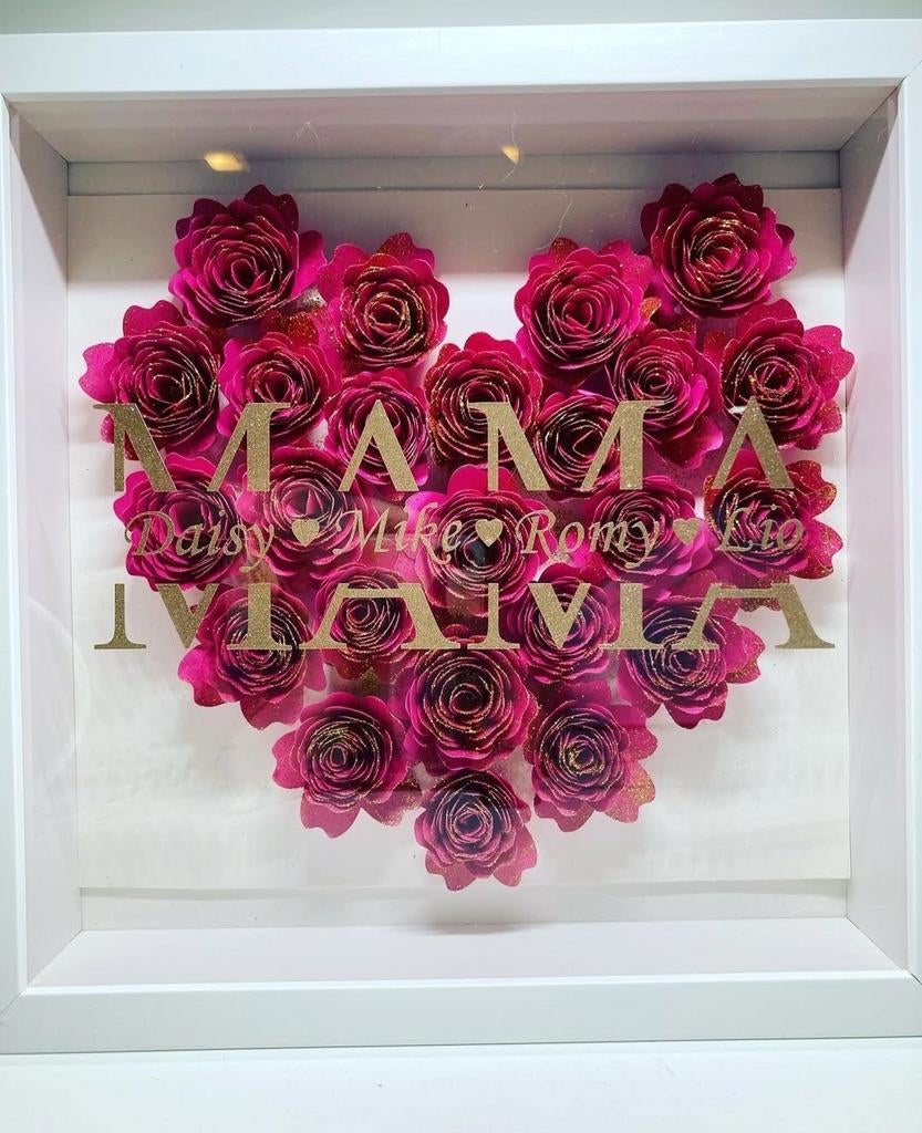 Kader met bloemen en tekst, Huis en Inrichting, Ophalen of Verzenden