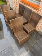 Tuinstoel wicker met aluminium onderstel, Ophalen, Gebruikt, Aluminium