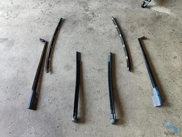 Hoogglans zwarte raam deur lijsten set BMW 6-serie E64 cabri, Ophalen of Verzenden, Gebruikt, BMW