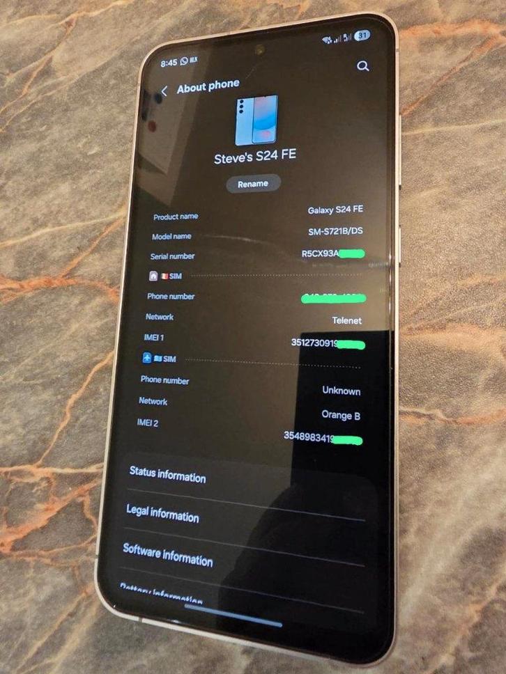 Samsung Galaxy S24 fe, Télécoms, Téléphonie mobile | Samsung, Comme neuf, Galaxy S24, 128 GB, Sans abonnement, Sans simlock, Écran tactile