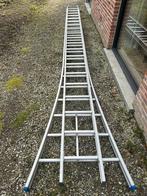 Professionele aluminium ladder 2x20 sporten, Doe-het-zelf en Bouw, Ladders en Trappen, Ladder, Opvouwbaar of Inschuifbaar, Zo goed als nieuw