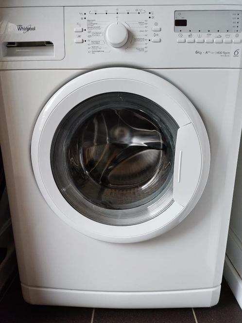 Whirlpool vrijstaande wasmachine frontloader: 6 kg - 1400tr, Electroménager, Lave-linge, Comme neuf, Élévateur, 6 à 8 kg, 85 à 90 cm
