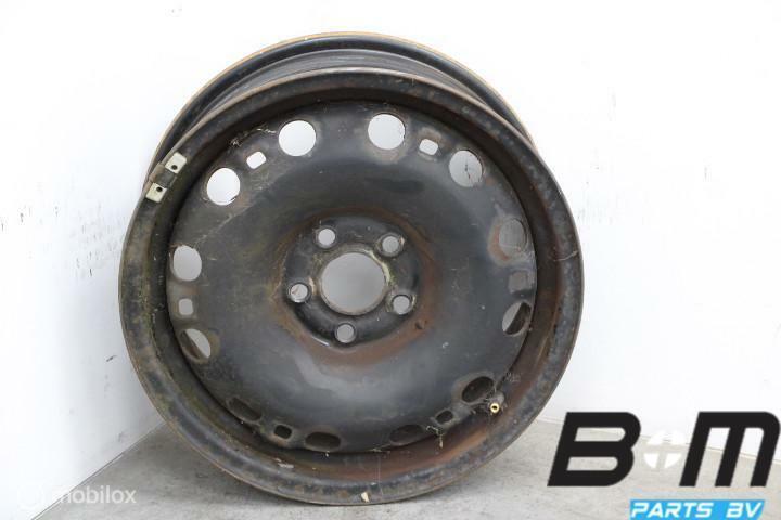 1 losse 15 inch stalen velg VW Polo 6R 6R0601027R, Auto-onderdelen, Banden en Velgen, Velg(en), Gebruikt