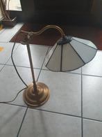 Koperen Tifanny stijl tafellamp., Antiek en Kunst, Ophalen