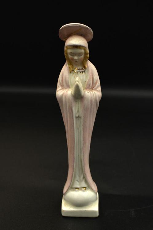Oud keramisch beeld van de Maagd Maria - lichtroze, Antiek en Kunst, Antiek | Religieuze voorwerpen, Ophalen of Verzenden
