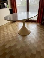 Witte vintage ovale eettafel, Huis en Inrichting, Tafels | Eettafels, Ophalen, Kunststof, Gebruikt, 100 tot 150 cm