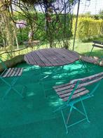 table et chaises de jardin, Tuin en Terras, Ophalen, 4 zitplaatsen, Gebruikt, Bijzettafel