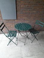 Tuinset: bistro tafel en twee stoelen, Tuin en Terras, Overige Tuin en Terras, Gebruikt, Ophalen