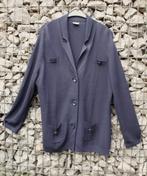 M137. Cardigan (veste) en bleu foncé, pour dame de taille 3L, Mayerline, Blauw, Maat 46/48 (XL) of groter, Ophalen of Verzenden