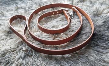 Mooie handgemaakte lederen halsband en riem beschikbaar voor biedingen