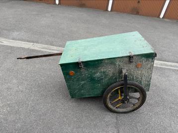 Kar voor fiets of brommer, Fietsen en Brommers, Ophalen, Gebruikt, Bagagekar, 80 kg of meer