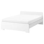 Cadre de lit IKEA ASKVOLL, MALFORS mousse 140x200 ferme/blan, Comme neuf, Blanc