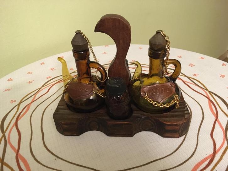nieuwe set peper en zout, azijn en olie, Antiek en Kunst, Curiosa en Brocante, Ophalen of Verzenden