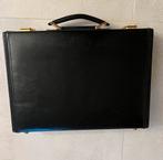 Vintage laptop tas in zwart leder., Ophalen of Verzenden, Gebruikt, Zwart, Leer