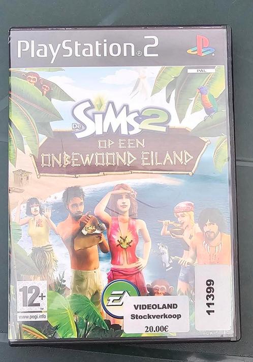 Ps 2 playstation 2 de sims 2 op een onbewoond eiland 12+, Games en Spelcomputers, Games | Sony PlayStation 2, Zo goed als nieuw