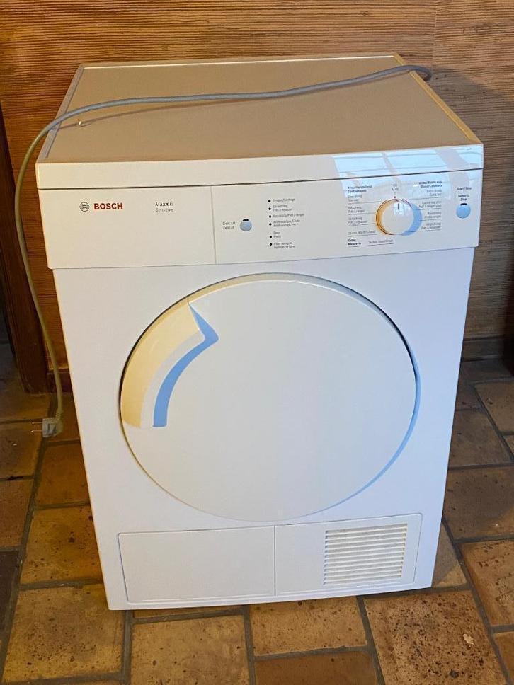 Bosch Maxx 6 Sensitive wasdroger — geëvacueerd — 6 kg, Elektronische apparatuur, Droogkasten, Gebruikt, Luchtafvoer, Bovenlader