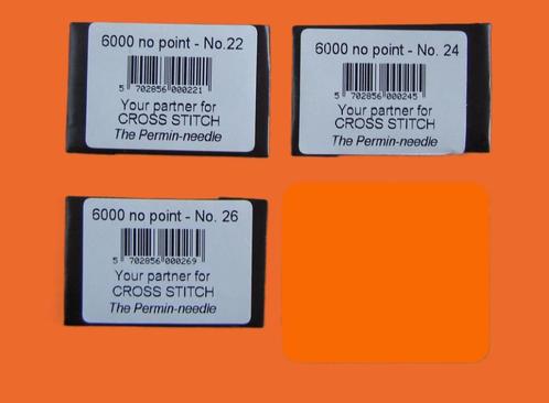 PERMIN borduurnaalden zonder punt 6000/ 20-22-24-26, Hobby en Vrije tijd, Borduren en Borduurmachines, Nieuw, Onderdeel of Accessoires