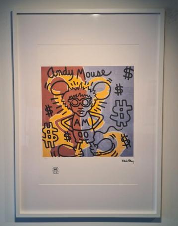 Keith Haring Litho 70x100cm kader inbegrepen disponible aux enchères