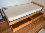 Lit une personne en pin massif, Huis en Inrichting, Slaapkamer | Bedden, Ophalen, 90 cm, Eenpersoons, Bruin