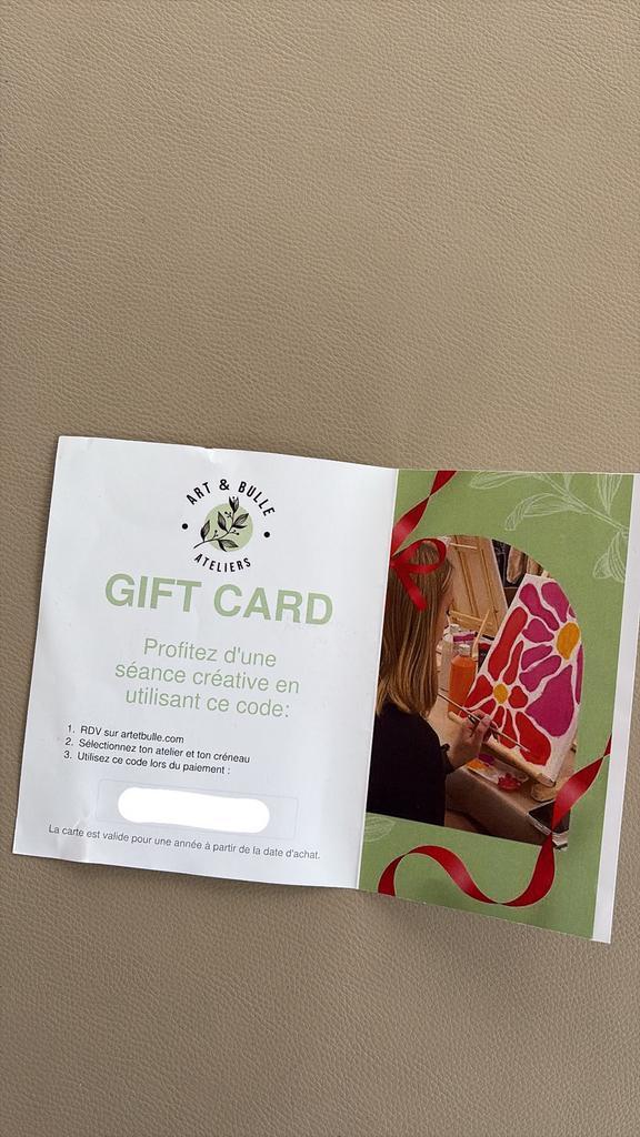 Voucher van €30 voor activiteiten van Art & Bulle, Tickets en Kaartjes, Kortingen en Cadeaubonnen