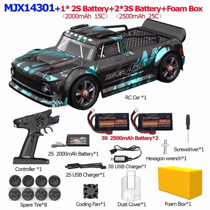 MJX HYPER GO 14301 RC, Hobby en Vrije tijd, Modelbouw | Radiografisch | Auto's, Zo goed als nieuw, Auto onroad, Elektro, Schaal 1:14