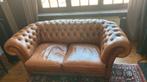 Chesterfield authentiek in dik leder 2 zit, Ophalen, Gebruikt, 100 tot 125 cm, Chesterfield