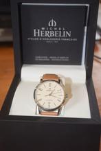 Herbelin Automatic herenhorloge, Overige merken, Leer, Staal, Verzenden