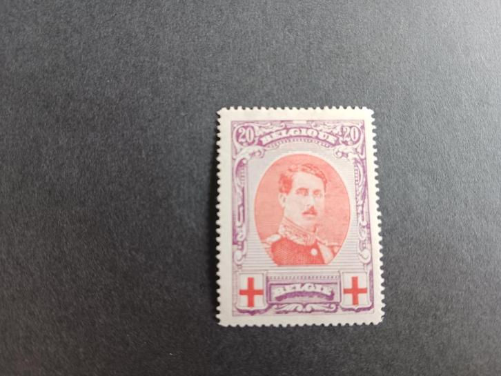 België Uitgife Rode Kruis OBP 134 met scharnier (*, MH), Postzegels en Munten, Postzegels | Europa | België, Postfris, Rode kruis